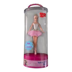 Vintage Barbie 6" Pink "Dancing Ballerina" Fashion Doll Pen Roseart 2004 NOS